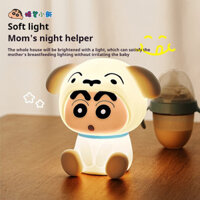Crayon Shin-Chan Đèn Ngủ Papa Light 3 Tốc Độ Ánh Sáng Mềm Bảo Vệ Mắt Phòng Ngủ Đầu Giường Ngủ Đèn Ngủ Trang Trí Quà Tặng Sinh Nhật