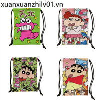 Crayon Shin-Chan ins Phong Cách Chống Thấm Nước Dây Rút Túi Đựng Bóng Rổ Bền Influencer Maruko Ba Lô