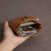 Crazy Horse Leather Retro Coin Purse Túi đựng đồ trang sức