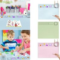 Crazygai Silicone Tranh Thảm Chống Thấm Nước Đồ Dùng Văn Phòng Trộn Mực DIY Thảm Đất Sét Chống Dính