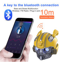 [CrazyTech Mall]Bumblebee Helmet Bluetooth Wireless Mini Speaker 360-degree Stereo Sound Portable Stereo Loudspeakers For FM Radio USB Mp3 TF Wireless Speaker