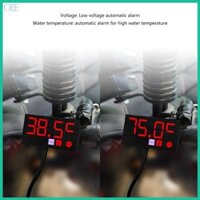 Cre Đồng hồ thời gian kỹ thuật số Voltimetro đa chức năng Vôn kế DC12V Màn hình LED cho xe máy Thuyền ô tô