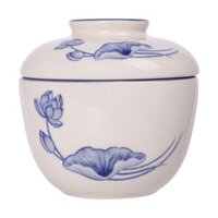 Cream - Bowl w/ Lid 9cm - Thố có nắp 9cm The Nón Lá (Bonjour Vietnam collection)