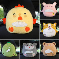 Creative Cartoon Cute Car Tissue Box Hanging Car Car Armrest Box Sun Visor Sanitary Paper Extraction Box Cute Car decorations 3xpW