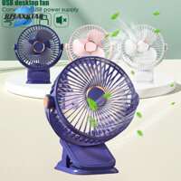 Creative Kẹp cố định 5 bánh răng Điều chỉnh Quạt im lặng Mini - Quạt điện nhỏ có thể sạc lại USB tiện lợi