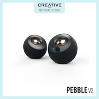 Creative Pebble V2 - Loa máy tính để bàn USB-C 2.0 phong cách Tối giản, cổng 3,5 mm AUX, Công suất 8W RMS