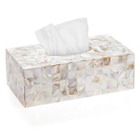 Creative Scents Rectangular Tissue Box Cover - Decorative Tissue Box Holder is Finished in Beautiful Mother of Pearl Milano Collection