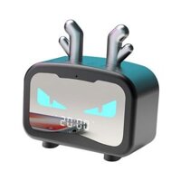 Creative Smart Wireless Mini Bluetooth Speaker Loa siêu trầm dành cho máy tính di động với đồng hồ báo thức (Cool Cool Dragon-Black)