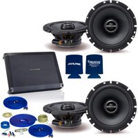 CreativeAudio Speaker Package - Alpine 2-Pairs SPS-610 with Alpine BBX-F1200 Amplifier and Wiring Kit