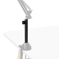 Creators Micro Boom Arm Extension Tube, Mic Stand Extension Riser, Bộ chuyển đổi mở rộng chân đế micro, Thanh thẳng nâng cao hợp kim nhôm 16CM cho Mic Boom Arm (Đen)