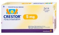 Crestor 5mg – Rosuvastatin – Điều trị tăng cholesterol máu nguyên phát (2 vỉ x 14 viên)