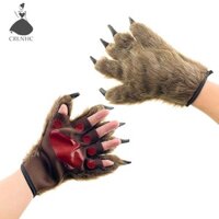 Crlnhc 1 Cặp Găng Tay Sói Halloween Sáng Tạo Người Sói Găng Tay Ngộ nghĩnh Gorilla Găng Tay Trang Điểm Sân Khấu Tay Chân Móng Vuốt Cosplay Đạo Cụ Kinh Dị Vn