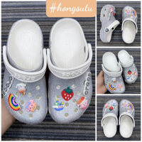 [CROCS CHÍNH HÃNG] sục crocs trẻ em kim tuyến