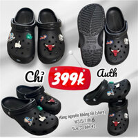 Crocs classic đen hàng không lỗi chính hãng (tặng kèm jibbitz)