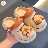 CROCS Coco baby Capibala Dép xỏ ngón mùa hè dành cho bé trai và bé gái Baotou thoáng khí bên ngoài mặc đồ đi biển cá sấu