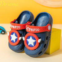 CROCS Dép xỏ ngón Doremi Trẻ em Bé trai và bé gái thời trang đế mềm chống trượt Bao đầu mặc nhà cá sấu