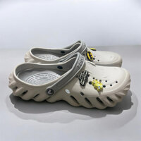 Crocs echo Đen, Sữa , Xám,Xanh, Hồng quai thường & quai dù hàng cắt siêu đẹp lót ngẫu nhiên chính hãng (tặng kèm JB)