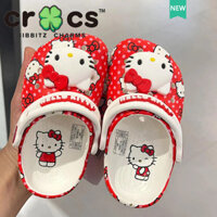 Crocs for Kids girls Hello Kitty Red Classic Clog Giày đi biển dễ thương chống trượt #210577