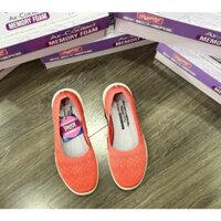 CrocsFanClub–PB304 - Giày skecher Búp Bê ren 124409 cho nữ, siêu nhẹ, giày đi bộ
