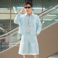 CROPPED SET KAKI - Áo Form Cropped - Quần Lửng Kaki Xanh Lá - Mát Mẻ, Thanh Lịch, Chất Cotton Thuần Tự Nhiên