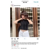 Croptop may vắt sổ Libé