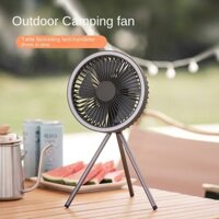 Cross-border dual-purpose tripod outdoor fan lamp USB camping tent portable small ceiling fan