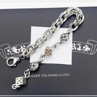 Crow Heart Cross Dice Vòng Tay Nam Nữ Cặp Đôi Retro Châu Âu Mỹ Phong Cách Vòng Tay Tôm Hùm Khóa Lồng Vào Nhau Trang Sức