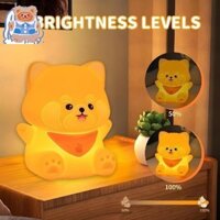 [Crs] Đèn gấu trúc nhỏ dễ thương, Đèn ngủ phòng ngủ trẻ em, Đèn ngủ trẻ em có thể điều chỉnh độ sáng bằng silicon mềm, Quà tặng ngày lễ cho bé trai và bé gái