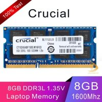 Crucial 8GB RAM DDR3L 1600Mhz 2Rx8 PC3L 12800S SODIMM RAM Bộ nhớ máy tính xách tay Intel