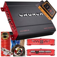 Crunch PX-1025.4 Four Channel Class A/B Amplifier Built-in Bass Control and Electronic Equalizer with Gravity Magnet Phone Holder and 4 Channel Amp...