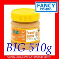 Crunchy Bơ Đậu Phộng Hạt 510g Golden Farm, Peanut Butter