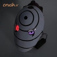 [Crush] Naruto phát sáng, Tobi Sasuke Obito Sharingan Face Cover, 2025 Cosplay Nhập vai Full Face Trắng Giáng sinh