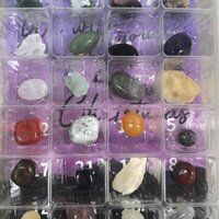 Crystal Advent Calendar Christmas 24 Days Natural Healing Stone Kit for Necklace