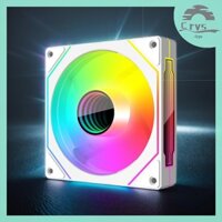 [Crystal2.vn] Vỏ CPU 12cm ARGB 5V 3Pin 4 Pin PWM Quạt Làm Mát Gương Vô Cực (Trắng Ngược)