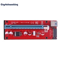 【Crystalawaking】6Pin SATA Adapter Card Mở Rộng Nhanh 1x Sang 16x PCI-E USB 3.0 (60CM) - Quốc tế