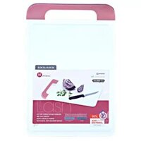 CSC543P – Thớt nhựa Lock&Lock Cookplus Anti-Microbial Cuttingboard Lash(M), size 370x250x8mm – màu hồng