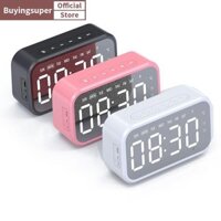 Csx Máy Tính Để Bàn Đồng Hồ Báo Thức Loa Không Dây Mini Gương LED Đồng Hồ Kỹ Thuật Số Loa Điện Thoại Di Động Quà Tặng Âm Thanh Stereo Hiệu Ứng YQ