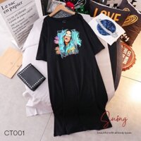 CT001 - Đầm suông cotton 100% form rộng