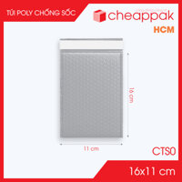 CTS0 - 16x11 cm - Combo 100 túi poly chống sốc, túi xốp nổ, túi xốp khí, túi bong bóng - Màu xám