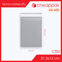 CTS2 - 21.5x12 cm - Combo 100 túi poly chống sốc, túi xốp nổ, túi xốp khí, túi bong bóng - Màu xám
