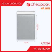 CTS2A - 21.5x15 cm - Combo 100 túi poly chống sốc, túi xốp nổ, túi xốp khí, túi bong bóng - Màu xám