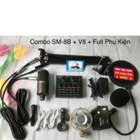 CTY MẠNH TIẾN  TRỌN BỘ COMBO SM8B  V8  FULL PHỤ KIỆNBảo Hành 12 Tháng