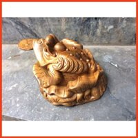 Cụ cóc 3 chân chấn giữ tài lộc gỗ bách xanh kt 15 14 11