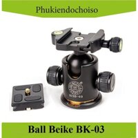 CỦ DẦU CHÂN MÁY ẢNH BALL HEAD BEIKE BK-03 . Tặng Da cừu - Da thật