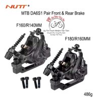 Củ phanh Xe đạp địa hình NUTT 160mm, Củ phanh đĩa xe đạp MTB ép 2 má cao cấp, Cụm phanh đĩa cơ Nutt