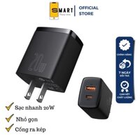 Củ sạc 20w iPhone hỗ trợ sạc nhanh QC 3.0 dùng cho iphone- androi chính hãng Baseus - SPK Official