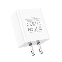 Củ sạc 2.1A Hoco C89 chuôi dẹt nhựa ABS cao cấp 2 cổng Usb dành cho iPhone/iPad – Hàng chính hãng