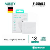 Củ sạc 3 cổng GAN 65W Aukey PA-D9