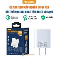 Củ sạc 33W hỗ trợ mọi quạt tản nhiệt điện thoại sò lạnh – Bộ nguồn sạc 5V 9V 12V quạt làm mát máy tính bảng laptop