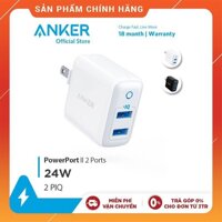 Củ Sạc Anker 2 Cổng PowerPort II 24w A2027 Chính hãng BH 18 tháng